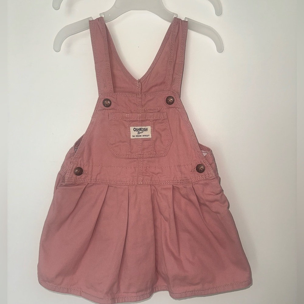 OshKosh B'gosh Pink Denim Overalls Dress